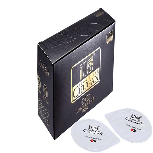 初感 玻尿酸极薄0.01延时避孕套 2只/盒